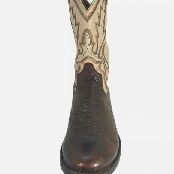 AMPUTEE Ariat Men's Brown Shark Skin Leather Western ONE SINGLE BOOT Siz… - Picture 2 of 7